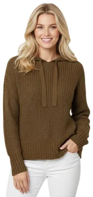 Zdjęcie produktu dla Vero Moda Layla – damski sweter z kapturem w kolorze khaki, rozmiar L