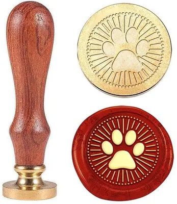 Produktbild von Messingstempel mit Holzgriff - 25 mm - abnehmbar - ideal für Einladungen und Weihnachtsgeschenke