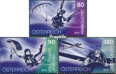 Produktbild von Briefmarken Österreich 2019 Mi 3489-3491 (kompl.Ausg.) gestempelt Luftsport