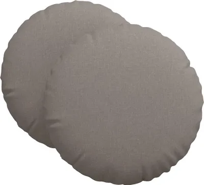 Produktbild von vidaXL Sitzkissen 2 pcs Taupe Ø80 x 29 cm Stoff