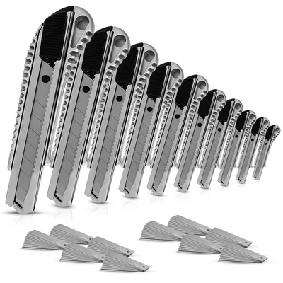 Produktbild von Omgoods – Professionelles Schneidemesserset mit 100 Ersatzklingen