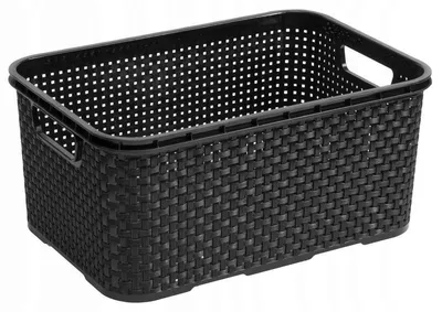 Produktbild von BranQ Aufbewahrungskorb Rattan Kunststoff Grau 10L