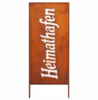 Produktbild von Edelrost Sichtschutz Garten Deko Heimathafen 120X50Cm Decorative Abdeckung Rost