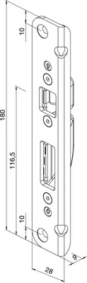 Produktbild von KFV Schließteil f.Bolzen-Schwenkhaken zu AS2600/3500, links, verzinkt silber