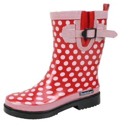 Produktbild von Bockstiegel Damen Gummistiefel Regenstiefel Dorin-K, Farbe:Rot, Schuhgröße:EUR 39, Artikel:-6051 rot / multi
