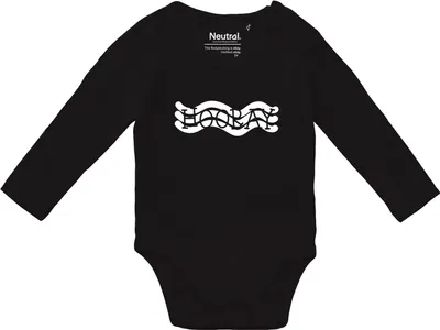 Produktbild von Huuraa Baby Body Hooray Hurra 68 Black  Baumwolle Fairtrade Langarmbody Geschenkidee