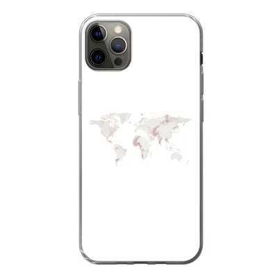 Produktbild von MuchoWow® Handyhülle Schutzhülle Hülle für iPhone 13 Pro Max Weltkarte - Marmor - Karte Silikon Softcase Handy Hülle - Mobiltelefon