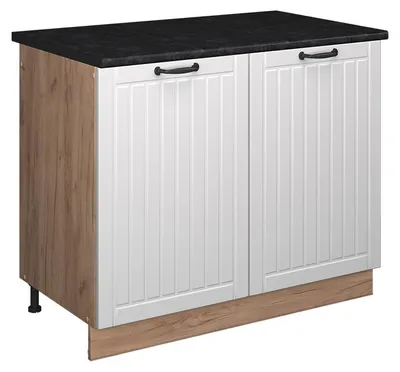 Immagine prodotto di Mobile lavello cucina Vicco Fame-Line Bianco rustico/Rovere dorato 100 cm, PL Antracite, Model 61976