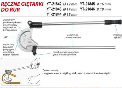Zdjęcie produktu dla Yato YT-21842, Aluminium, Stal, 1 szt.