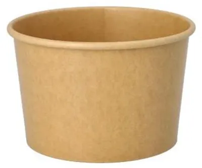 Produktbild von 500 Papstar Eisbecher, Pappe rund 500 ml Ø 11,2 cm, 7,8 cm braun 37523