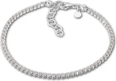 Image de SilberDream 18-21cm bracelet zirconium scintillant argent blanc femmes bijoux D2SDA1028W