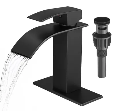 Imagen del producto de Cascada Badarmatur, grifo monomando, instalación de un solo agujero, color  mate, para baño
