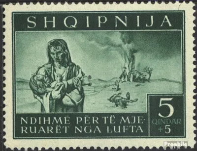 Produktbild von Briefmarken Albanien (Dt.Bes.2.WK.) 1944 Mi 15 postfrisch Bombengeschaed.