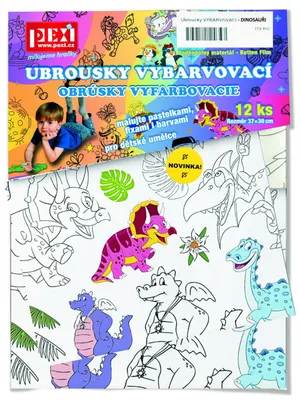 Imagen del producto de Pexi: Toallitas para colorear - Dinosaurios