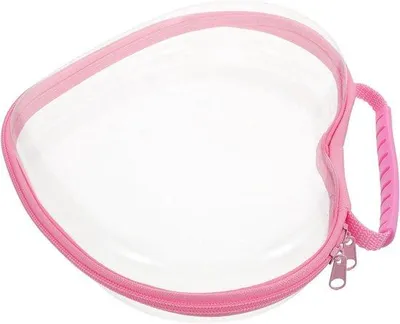 Productafbeelding van Make-up Tas - Opbergtasje - Reizen Organiseren - Hartvormig Ontwerp - 25 cm - Roze