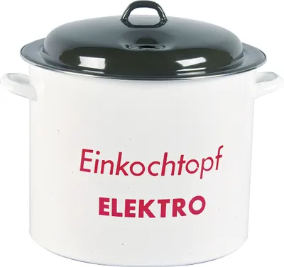 Obrázek produktu pro Krüger ER35 Kovový konzervační vařič, 35 cm, smaltovaný, bílá/černá