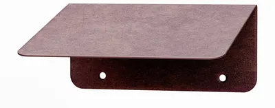 Produktbild von Alberts 355289 Vogelhäuschen Schrägschutzdach, Nistkasten aus Stahl in rostbraun, Vogelnest zum aufhängen oder hinstellen, Größe 140 x 125 x 66 mm