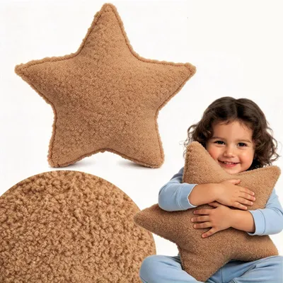 Produktbild von Sternkissen 40cm Kuschelkissen Weich Flauschig Sternform Deko Kissen für Sofa Bett Weihnachtsdeko Winter Wohnzimmer Schlafzimmer Kinderzimmer