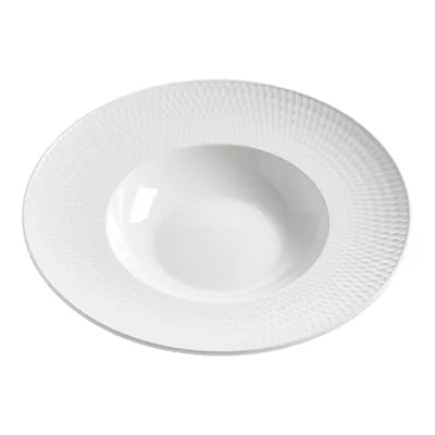 Image de Maxwell & Williams DV0030 Diamonds Round Assiette à soupe, Assiette creuse Ø 30 cm, Porcelaine, blanc