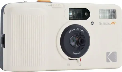 Image de Kodak Snapic A1, appareil photo compact, 35 mm, 1/100 s, mode automatique, flash désactivé, flash activé, ivoire, alcalin
