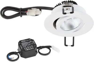Zdjęcie produktu dla P-LED oprawa wpuszczana 230V biała - oprawa LED niewymienna PC650N90102