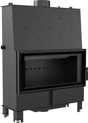 Zdjęcie produktu dla KOMINEK WKŁAD Z PŁASZCZEM WODNYM KRATKI LUCY 20 kW CZARNY ZESTAW DO MONTAŻU