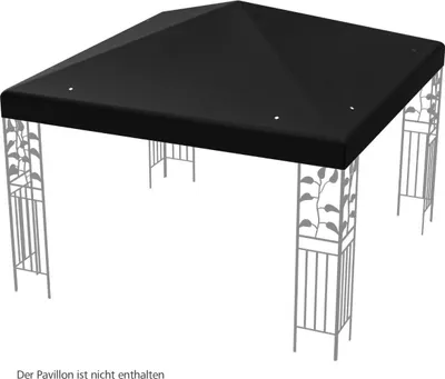 Produktbild von Pavillon-Ersatzdach, 300x300 cm, Schwarz, Wasserdicht