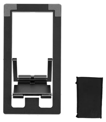 Produktbild von Verstellbarer Handyständer für den Schreibtisch, faltbarer Tischhalter aus Aluminiumlegierung, Tablet-Halterung, Schwarz