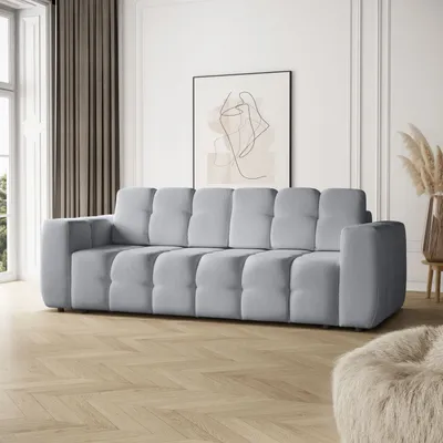 Produktbild von Sofa BONA 240cm - Couch mit Schlaffunktion & Bettkasten - Hellgrau (Raven06)