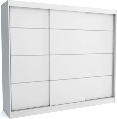 Produktbild von Moderner Schiebetürenschrank BOB 250 cm (WEISS)