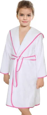 Immagine prodotto di Accappatoio in spugna - 5 - 8 anni - Bianco, Rosa