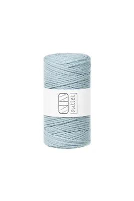 Produktbild von Hellblau Baumwoll-Flechtkordel 3mm 100m OUTLET