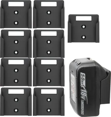Produktbild von 9x Akku Halter für Makita Halterung Halter Wandhalter Wandhalterung 14,4V / 18V