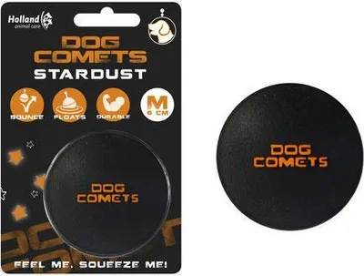 Zdjęcie produktu dla Piłka Dog Comets Stardust - czarna/pomarańczowa