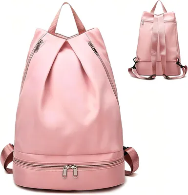 Produktbild von Sportrucksack rosa, wasserdicht, groß, mit Schuhfach, für Fitness