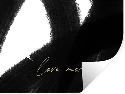 Obrázok produktu pre MuchoWow® Nálepka na stenu - Text - Abstrakt - Love more - Citáty - 160x120cm - Samolepiaca a polohovateľná