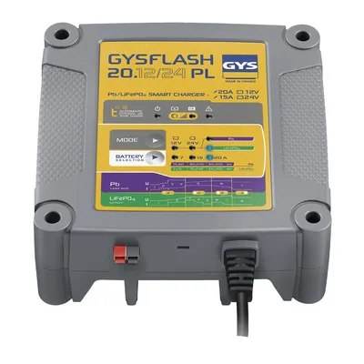 Immagine prodotto di GYS FLASH 20.12/24 PL 026049 Caricabatterie automatico 12 V, 24 V 7 A, 15 A, 20 A 7 A, 15 A (026049)