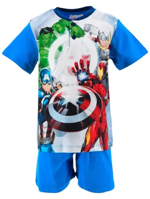 Produktbild von Schlafanzug kurz Avengers Blau 98 cm
