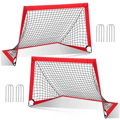 Produktbild von Jopassy Fußballtor 2 Stücke für Kinder 120 x 90 x 90 cm, Klappbares Fußballnetz Mini-Fußballtor Falttor
