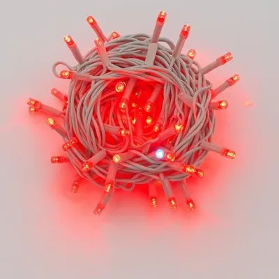 Lichtsnoer 100 LEDs 10 m rot IP65 erweiterbar Blitzeffekt
