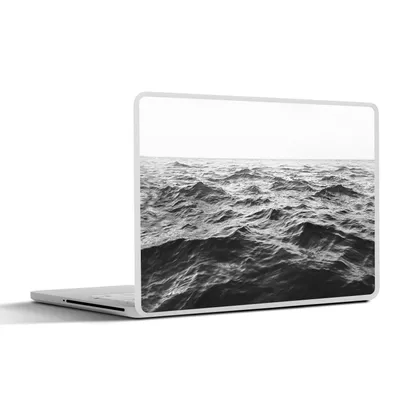 Produktbild von MuchoWow® Laptop Aufkleber Sticker Cover Meer - Wasser - Natur - Schwarz und weiß 30x22 cm - Laptop-Sticker