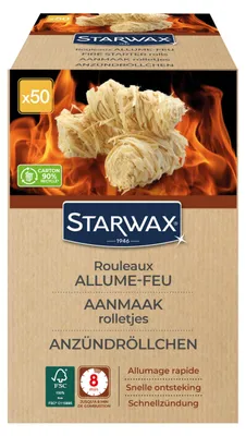 Produktbild von STARWAX Anzündwolle Grill, Kamin und Ofen 50er-Pack