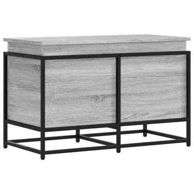 Zdjęcie produktu dla vidaXL Pudełko do przechowywania z pokrywką Szara Sonoma 80x40x51,5 cm