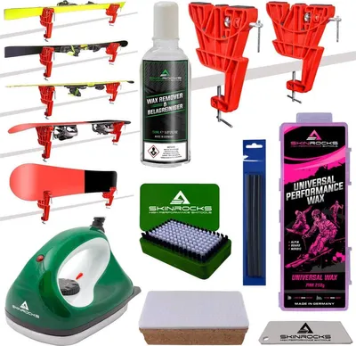 Obrázok produktu pre SkinRocks Ski Wax Set 8-dielna sada lyžiarskych voskov Jig Iron Wax Alpine Ski Vice Ultra