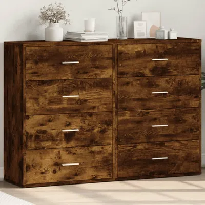 Zdjęcie produktu dla vidaXL Kredensy 2 szt. Dąb wędzony 60x31x84 cm Materiał drewnopochodny