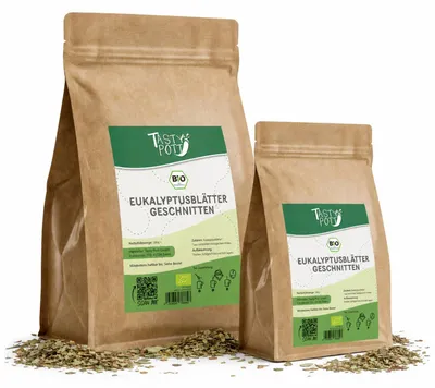 Produktbild von Tasty Pott Eukalyptusblätter getrocknet & geschnitten - im Beutel - 100g