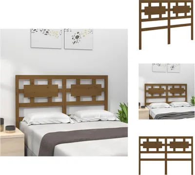 Produktbild von vidaXL Kopfteil Honigbraun 205,5x4x100 cm Massivholz Kiefer -  Kopf- & Fußenden
