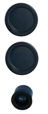 Image de Kit pour porte coulissante noir bec de cane rosace ronde - EUROWALE - NO013