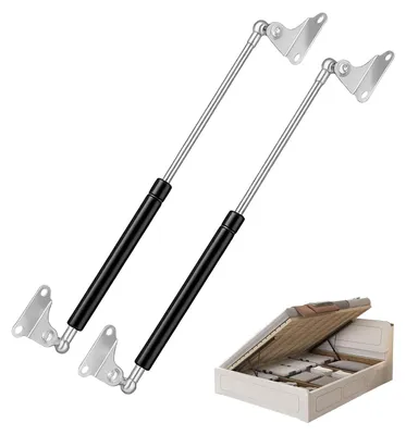 Productafbeelding van Gasveer 500 mm - 20 kg/200 N - 2 stuks - RVS - Verstelbaar - L-vormige beugel - Hoge belasting - Gasveer