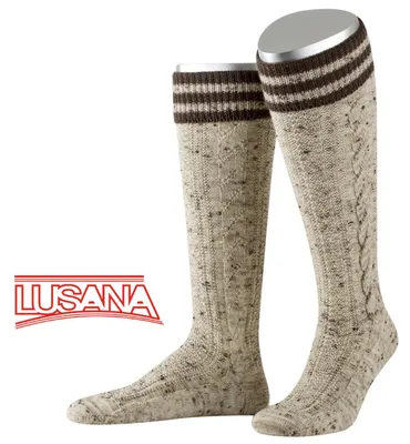 Lusana Kniebundstrümpfe in beige